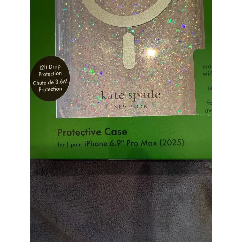 Kate Spade Protective MagSafe Case for Apple iPhone 17 Pro Max Chunky Glitte - Picture 2 of 4